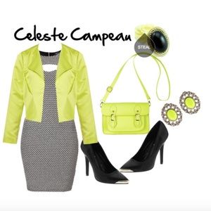 Topshop bodycon polkadot dress